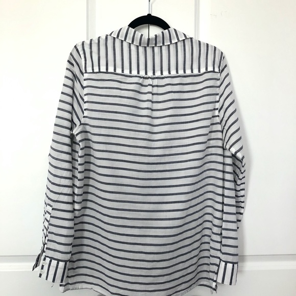 Gap Semi Sheer Stripe Shirt L - Picture 3 of 5